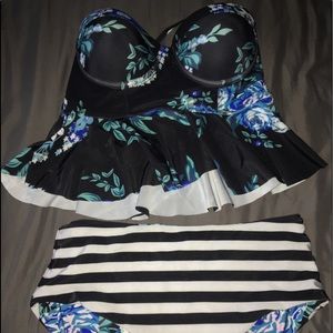 High Waisted Peplum Bathing Suit